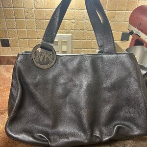 Michael Kors Metallic Gray Shoulder Bag